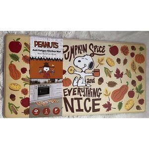 Peanuts Snoopy Pumpkin Spice Anti Fatigue Kitchen Mat 20” X 39” Fall Autumn NEW